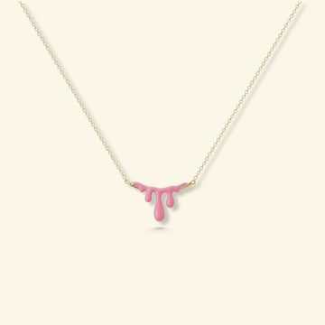 Gelato Gold Necklace -Raspberry