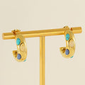 Gold-Plated Stainless Steel Stud Earrings – Modern Sculpted Hoop Earrings - Begum