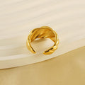 Bold 18K Gold Plated Stainless Steel Statement Ring – Thick Adjustable Design - Begum