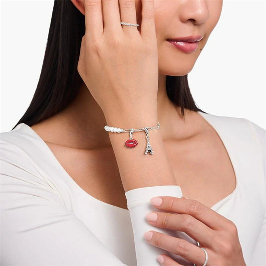 Thomas Sabo Charmista Bracelet With Pearls And Chain Links Silver 15cm
