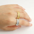 Trendy Geometric Stackable Ring - Adjustable Fashion Jewelry - Begum