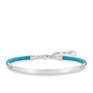 Thomas Sabo Light Blue Cord Bracelet 16.5-19.5cm