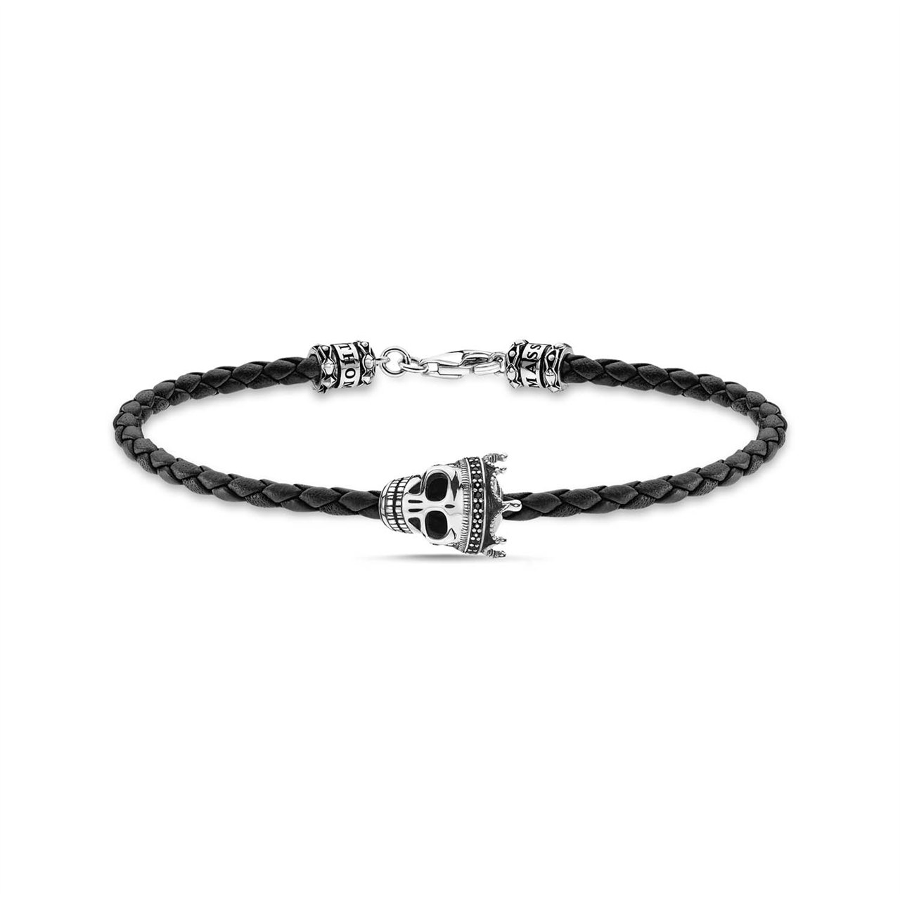 Thomas Sabo Leather Bracelet Skull 19cm