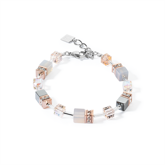 Coeur De Lion GeoCUBE® Iconic Precious Rose Gold-Peach Bracelet