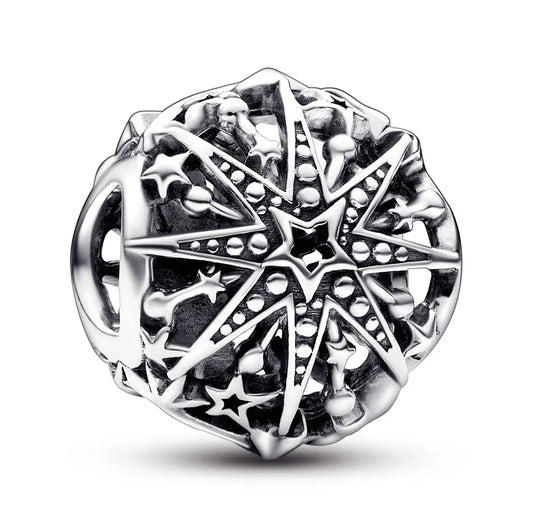 Snowflake sterling silver charm