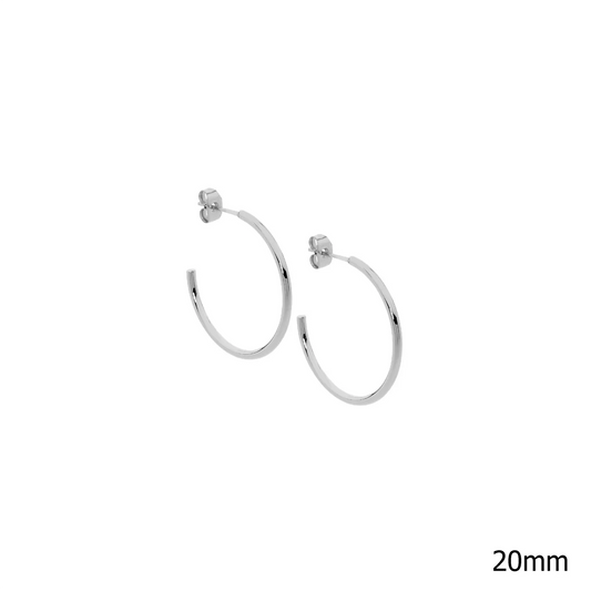 Ellani Stainless Steel 20mm Hoop Earrings