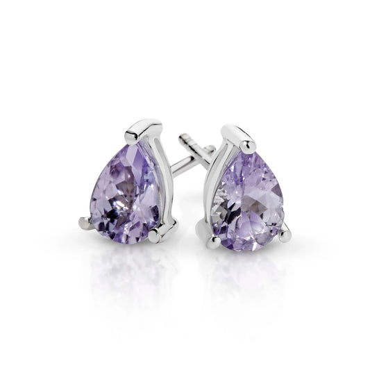 Tanzanite Pear Cut Studs