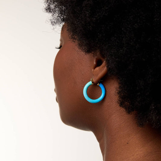 Tropicale Hoop Earring Ocean - Gold Vermeil