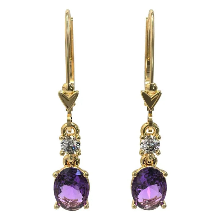 Ametista Diamante Earrings