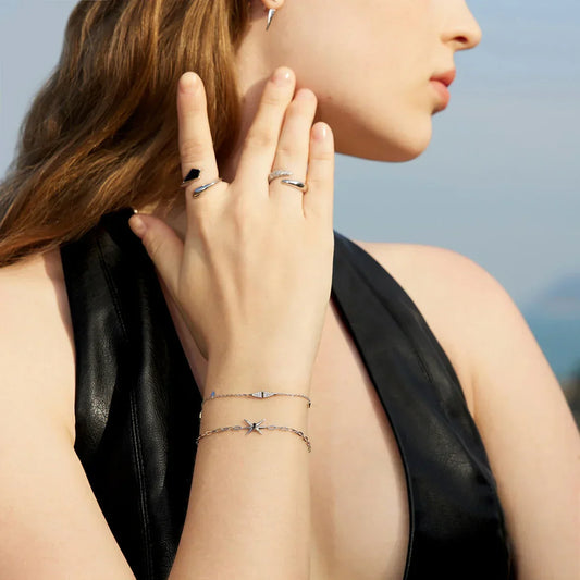 Ania Haie Silver Geometric Chain Bracelet