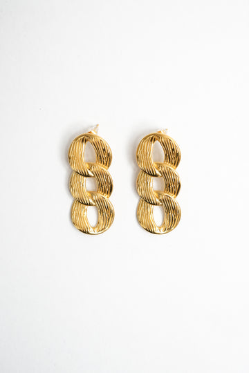 Statement Gold Chain Link Drop Earrings