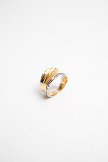 Unique Gold-Plated Silver Ring with Textured Design