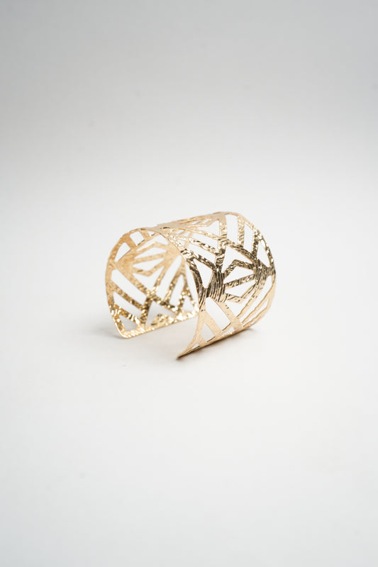 Geometric Gold Cuff Bracelet