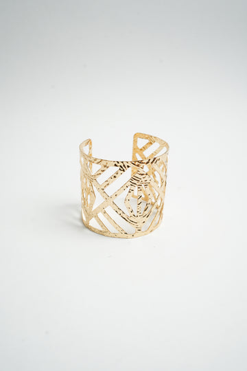 Geometric Gold Cuff Bracelet