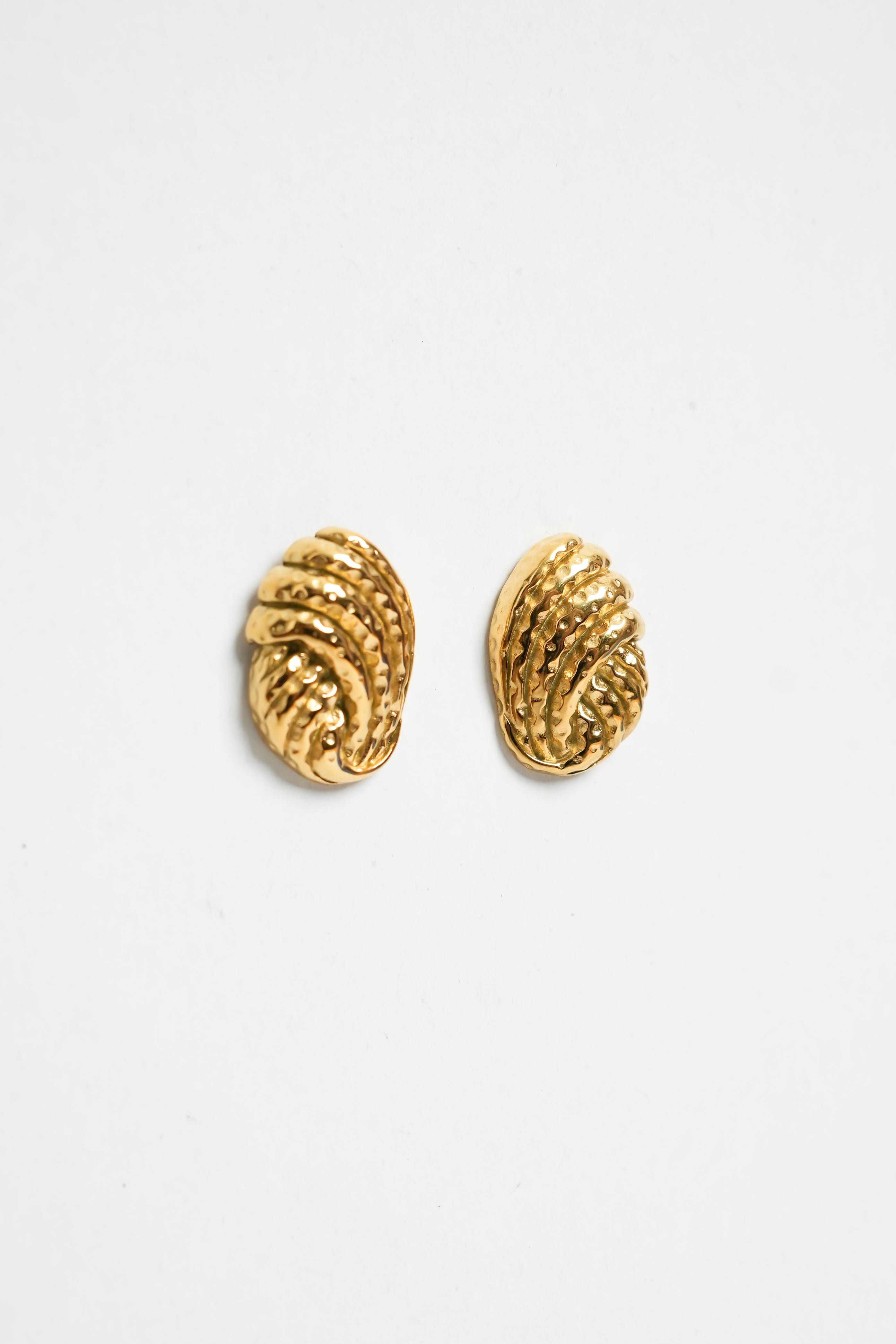 Gold-Plated Knotted Stud Earrings