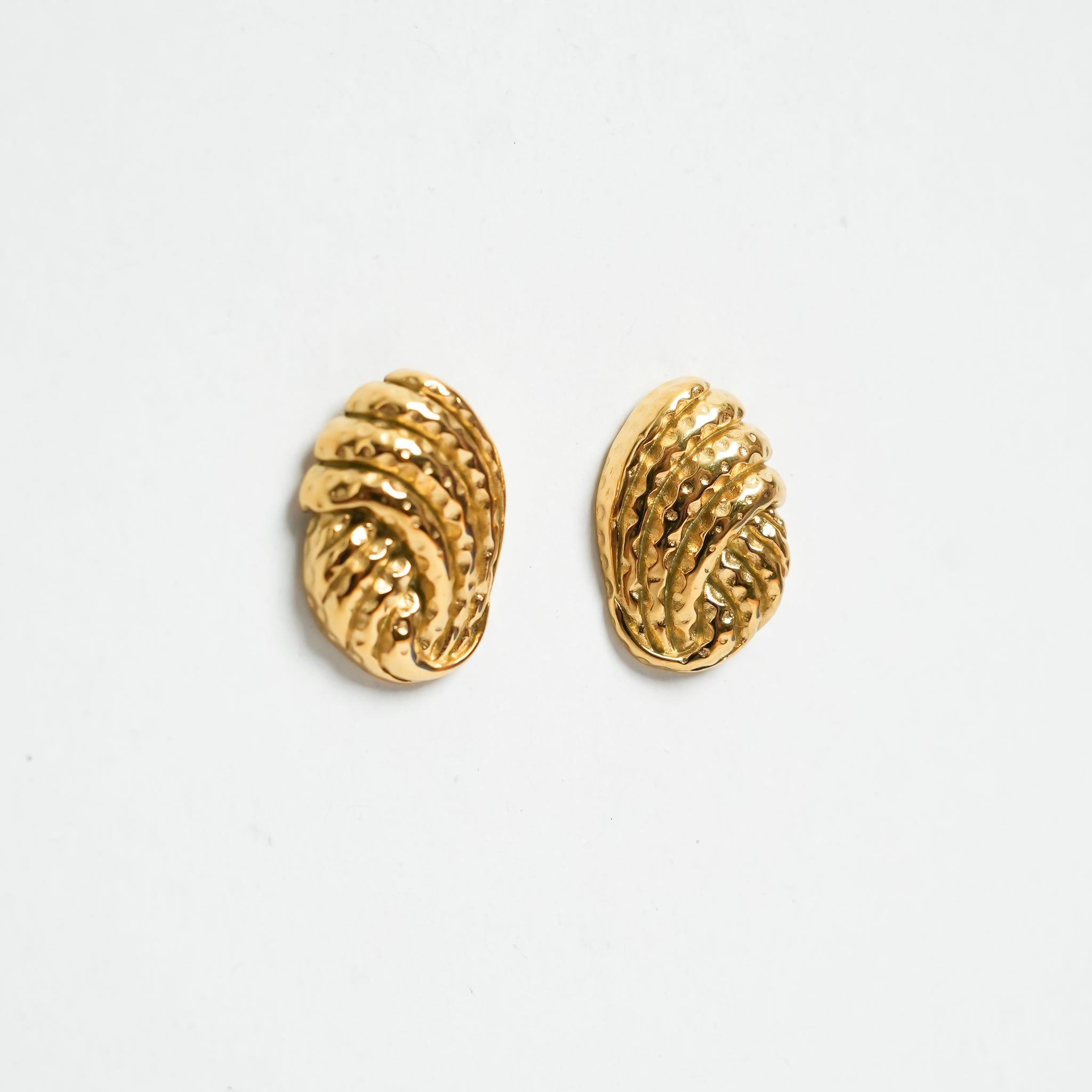 Gold-Plated Knotted Stud Earrings