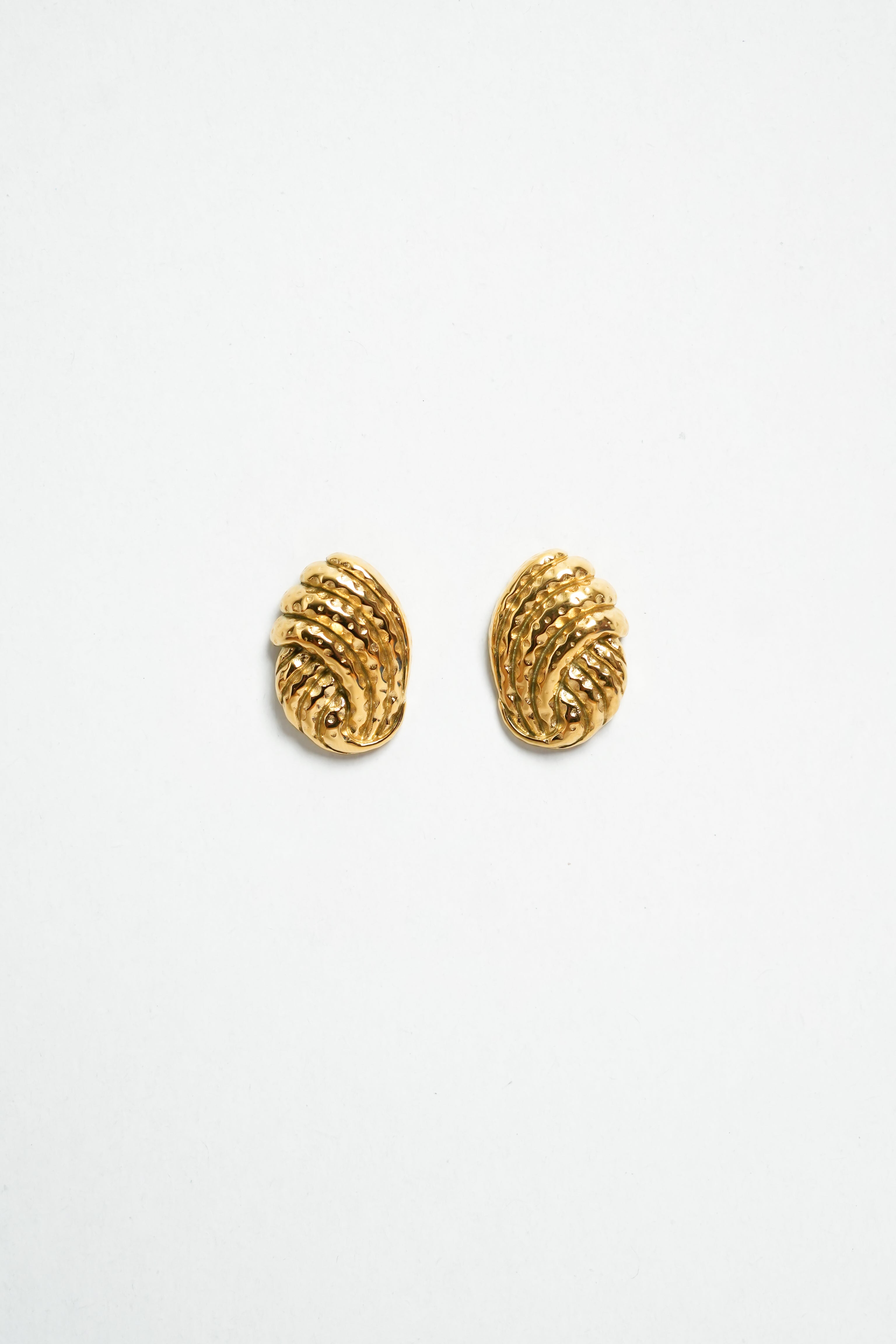 Gold-Plated Knotted Stud Earrings