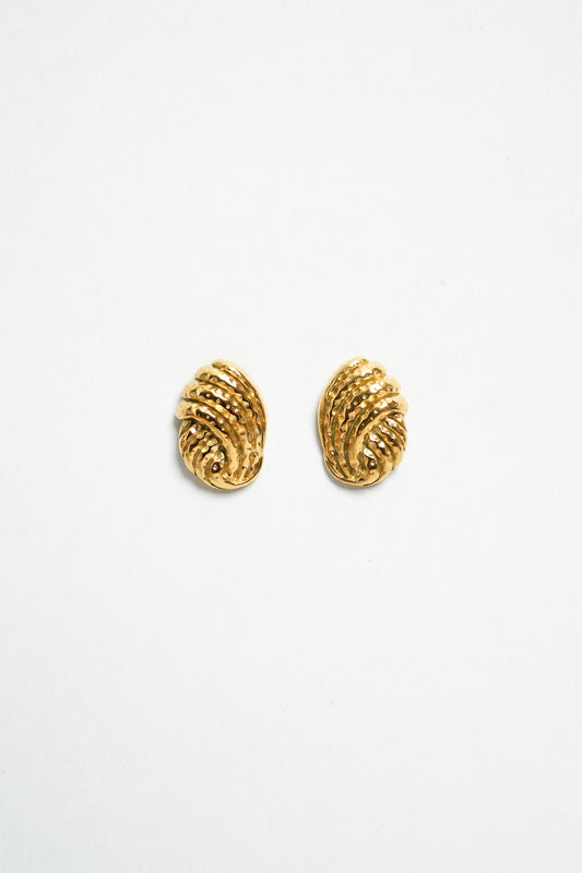 Gold-Plated Knotted Stud Earrings