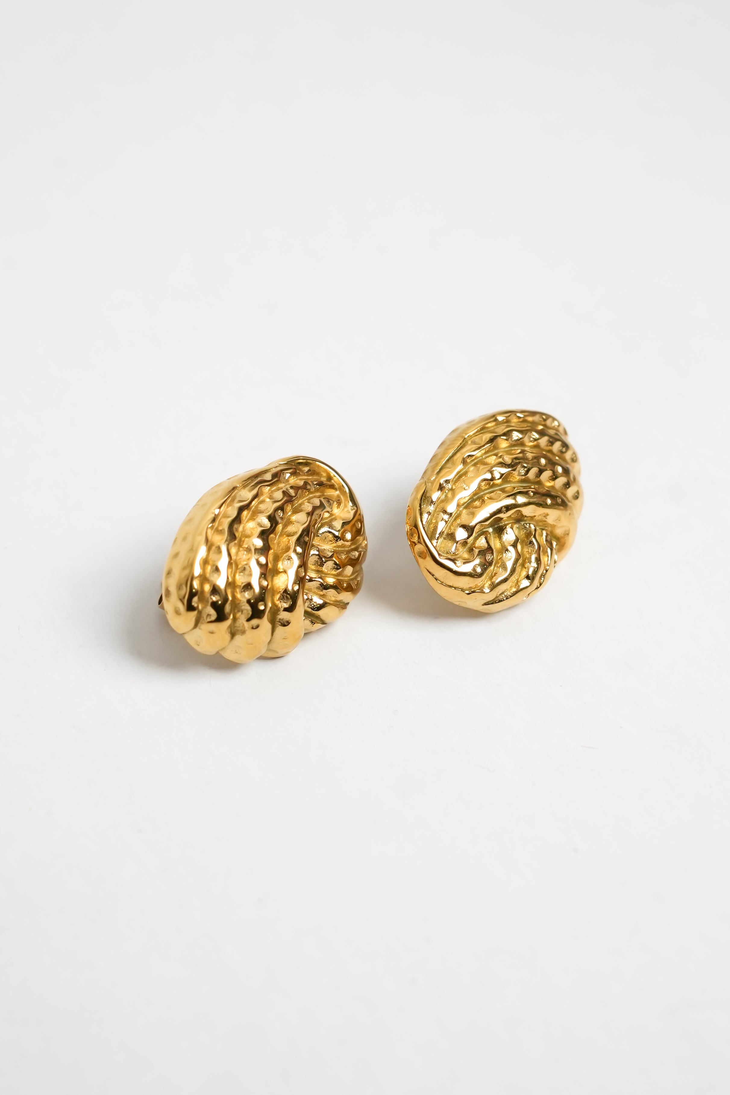 Gold-Plated Knotted Stud Earrings