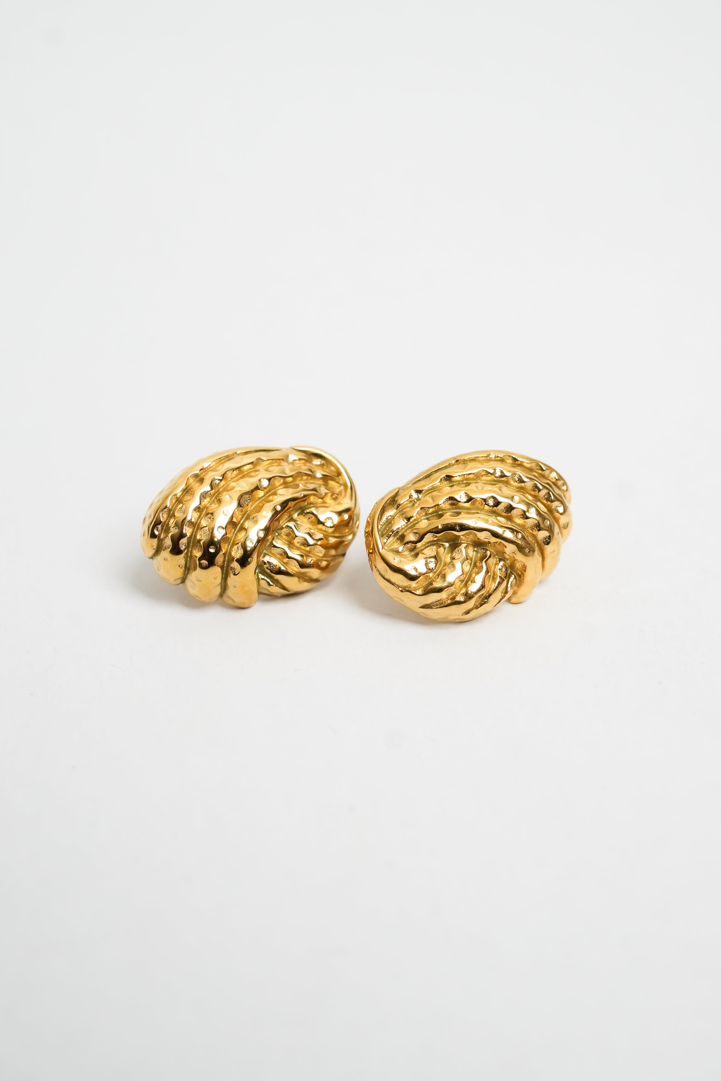 Gold-Plated Knotted Stud Earrings