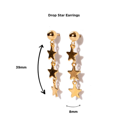Drop Star Earrings