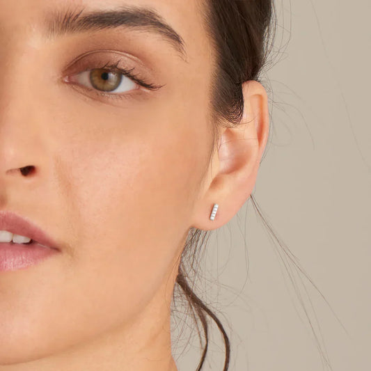 Ania Haie Silver Glma Bar Studs