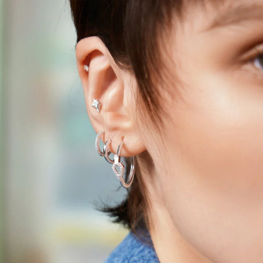 Ania Haie Triangle Cubic Zirconia Geometric Stud Ear Jackets