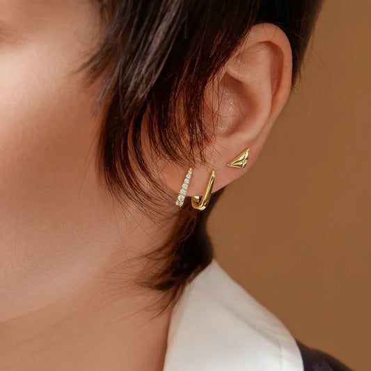 Ania Haie Gold Triangle Kiss Studs