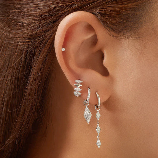 #4A DUSK SIL PAVE CZ DROP HUGGIES