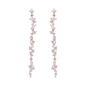 Rose or Silver Drop earring - Reflections collection