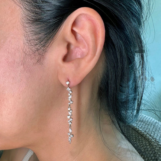 Rose or Silver Drop earring - Reflections collection
