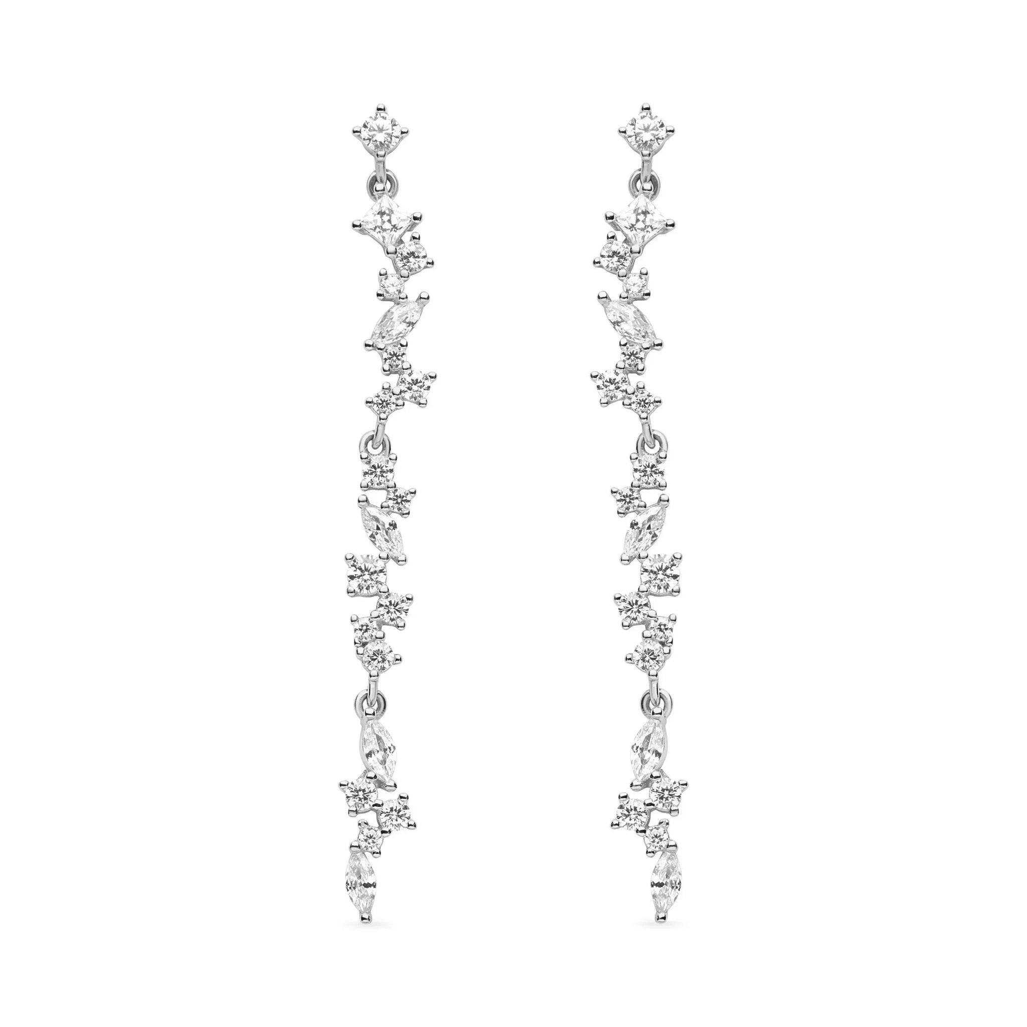 Rose or Silver Drop earring - Reflections collection