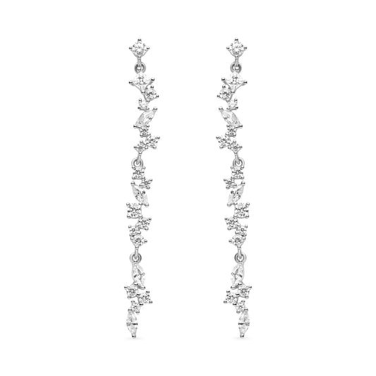 Rose or Silver Drop earring - Reflections collection