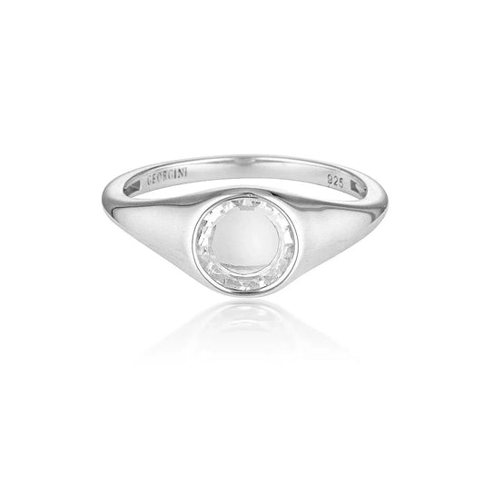 NOEL NIGHTS SLICED STONE RING SILVER