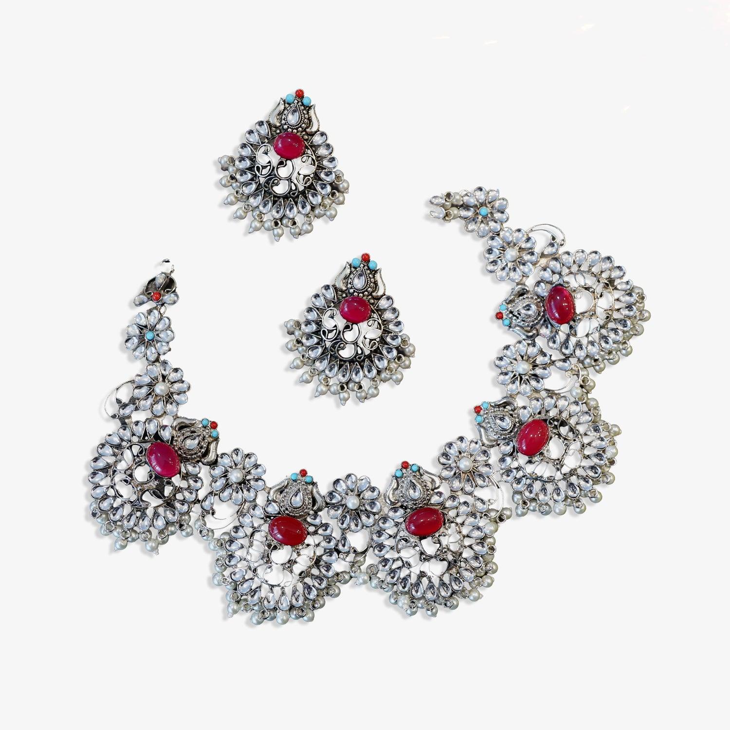 Mughal-Inspired Tradition Necklace Set - Begum