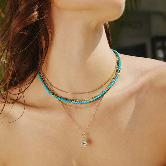 Ania Haie Two-Tone Eight-Pointed Star Signet Necklace