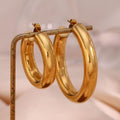 Hyperbole Gold Stainless Steel Hoop Earrings – Trendy Fashion Earrings - Begum