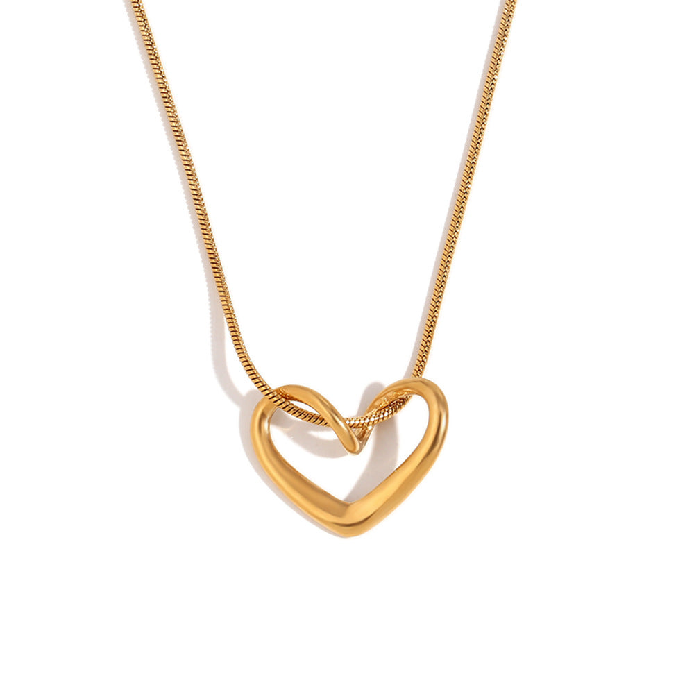 Gold and Silver Heart Knot Pendant Necklace – Minimalist Jewellery for Women