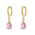 Trendy Water Drop Crystal Hoop Earrings – Fashion Jewelry for Women - Begum