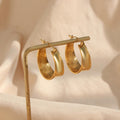 Trendy Wide Gold Hoop Earrings – Hypoallergenic Earrings - Begum