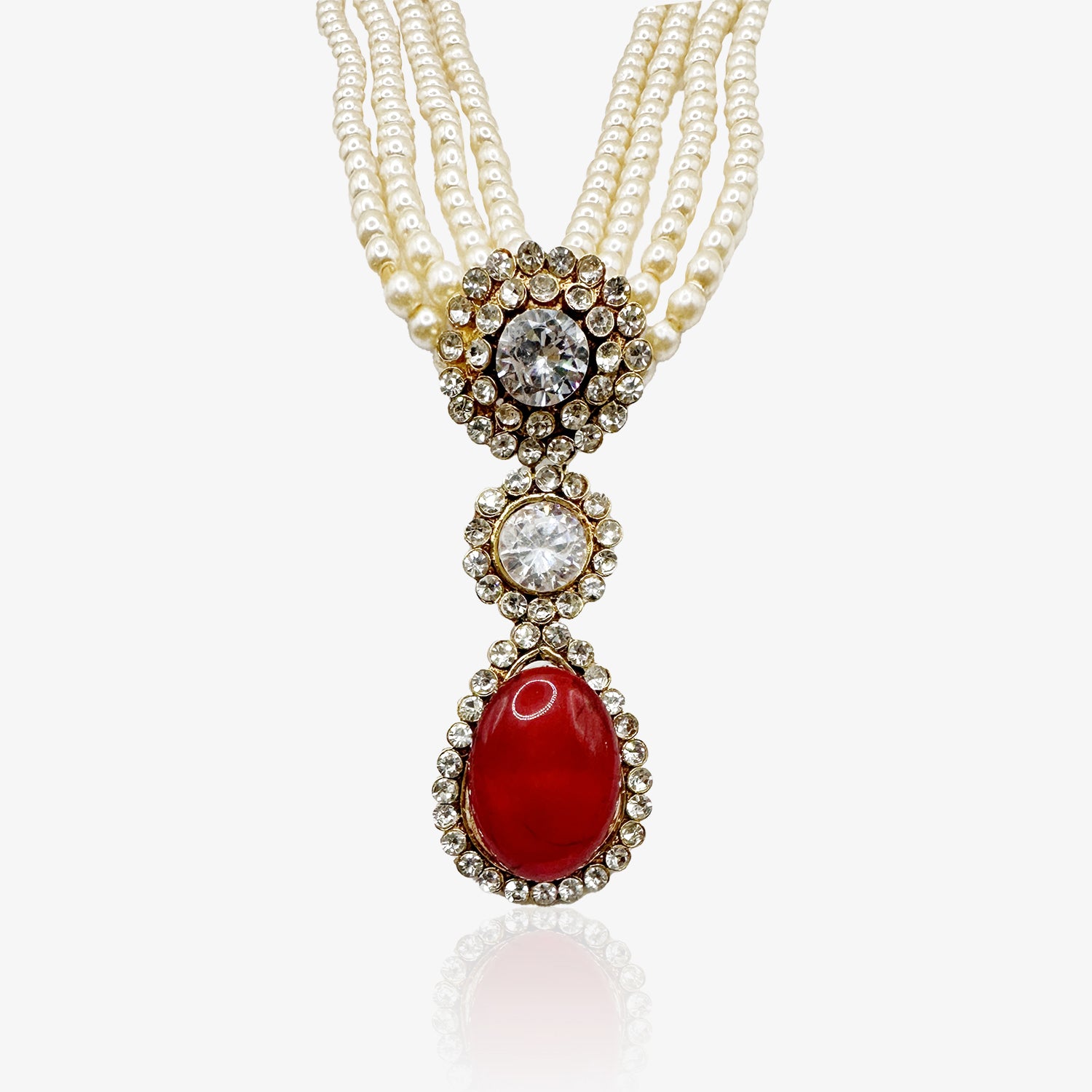 Mughal-Inspired Pearl Necklace Set