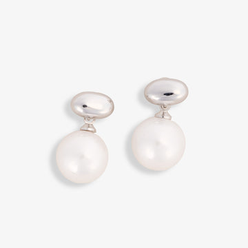 Asymmetrical Pearl Drop Earrings