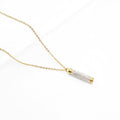 Trendy Gold Crystal Cylinder Necklace – Statement Jewelry for Women - Begum