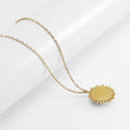 Gold Turquoise Sunburst Necklace - Trendy Bohemian Statement Jewelry for Women - Begum