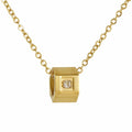 Elegant Zircon Cube Necklace in Gold Plating - Fine Jewelry for Women - Begum