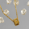 Elegant Zircon Cube Necklace in Gold Plating - Fine Jewelry for Women - Begum