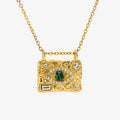 Gold Evil Eye Necklace with Sparkling Cubic Zirconia - Trendy Pendant for Women - Begum