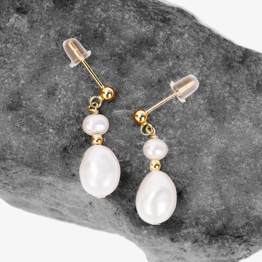 Elegant Pearl Drop Earrings | Ethical jewellery Australia