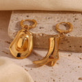 Gold Cowboy Hat and Boot Hoop Earrings – Trendy Western Earrings - Begum