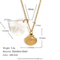 Gold Seashell and Starfish Necklace – Trendy Coastal Jewelry - Begum